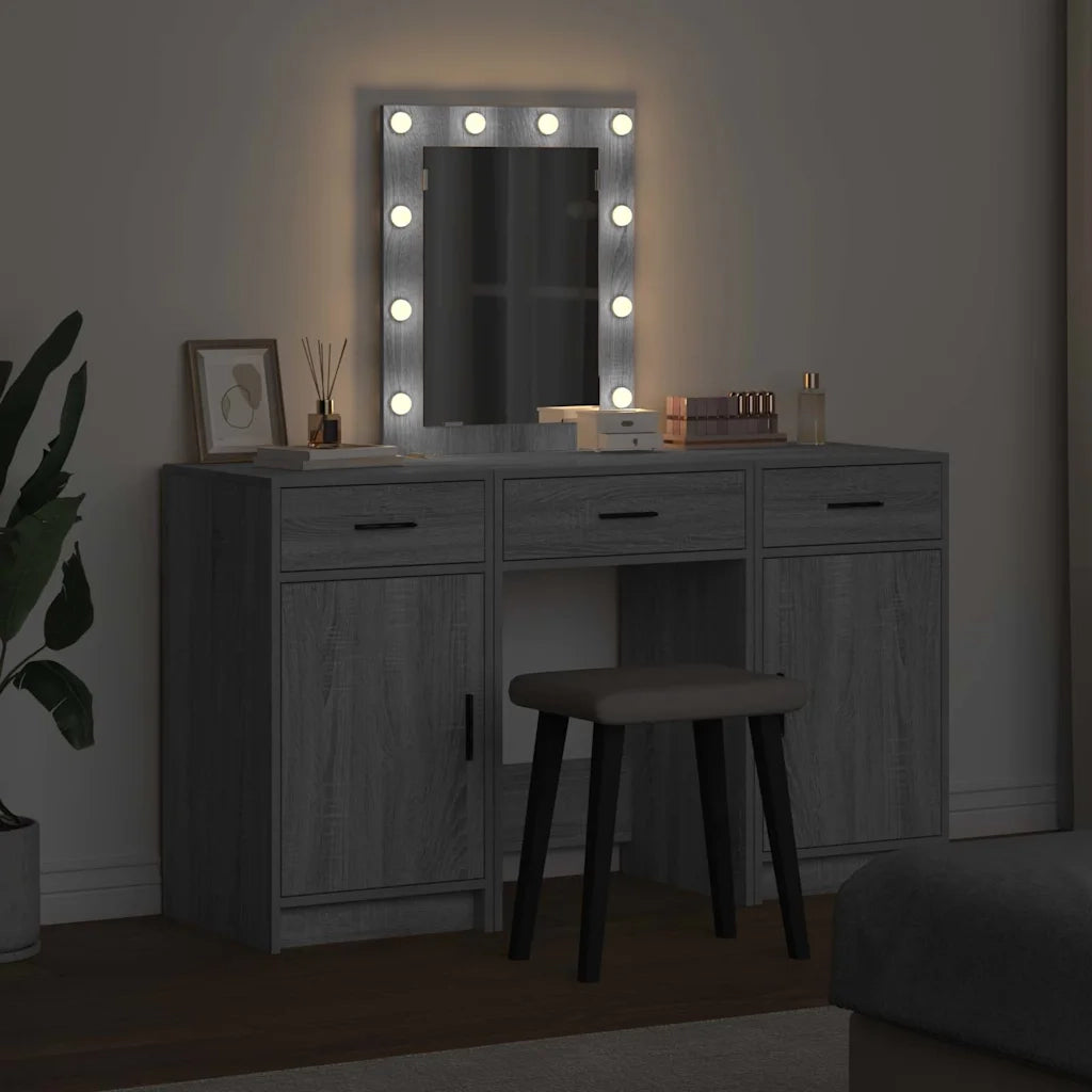 Toeletta | Tavolo da Trucco Grigio 50 x 41 x 135 cm Legno multistrato