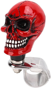 Accessorio per veicoli - Con design di teschio - Rosso - Per camion e barche - 3cm di diametro - Adatto per veicoli - Colore rosso