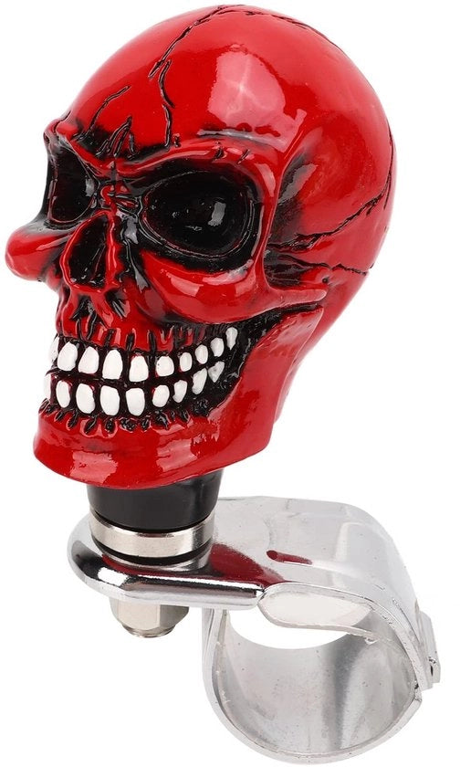Accessorio per veicoli - Con design di teschio - Rosso - Per camion e barche - 3cm di diametro - Adatto per veicoli - Colore rosso
