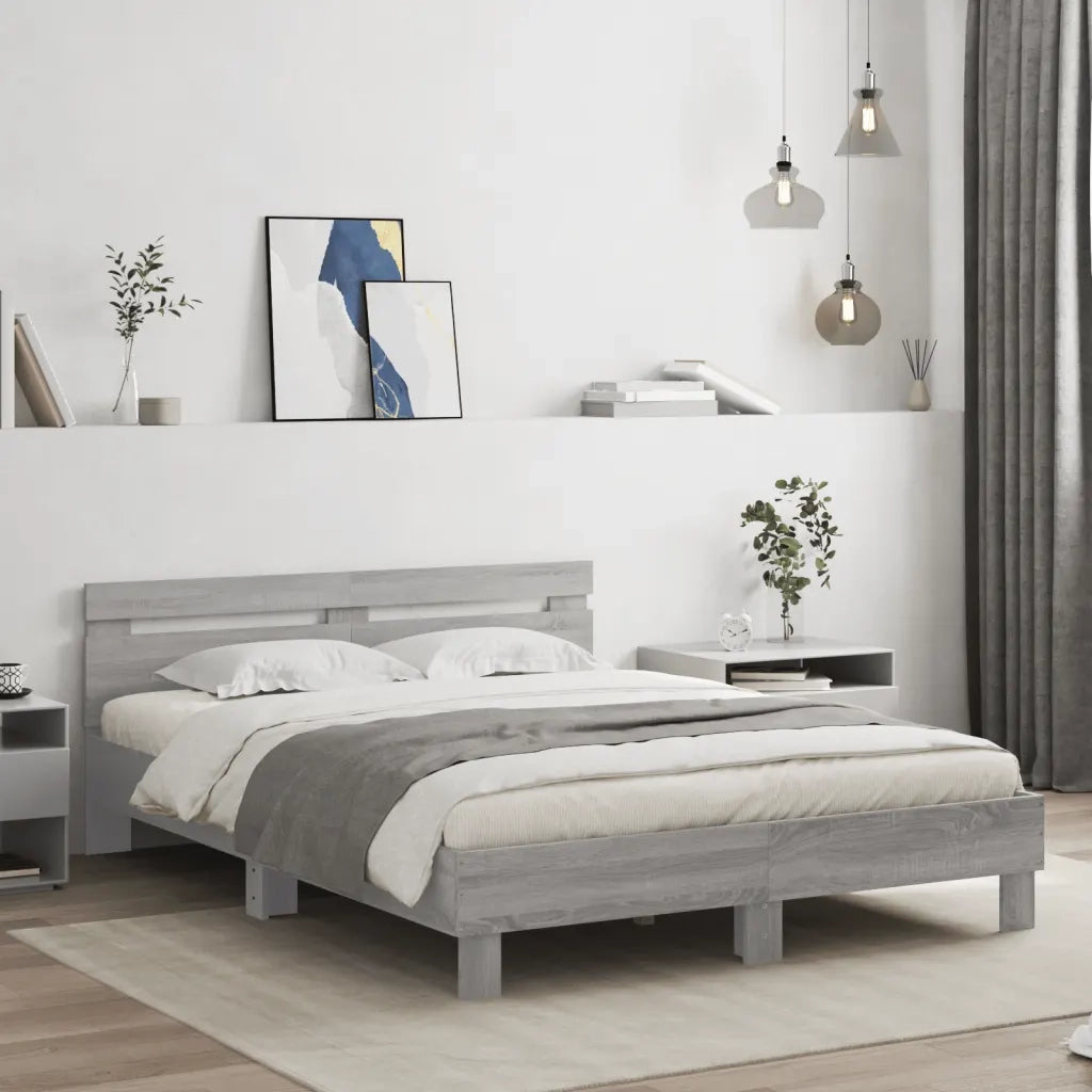 Giroletto Testiera Grigio Sonoma 140x190 cm Legno Multistratocod mxl 134257