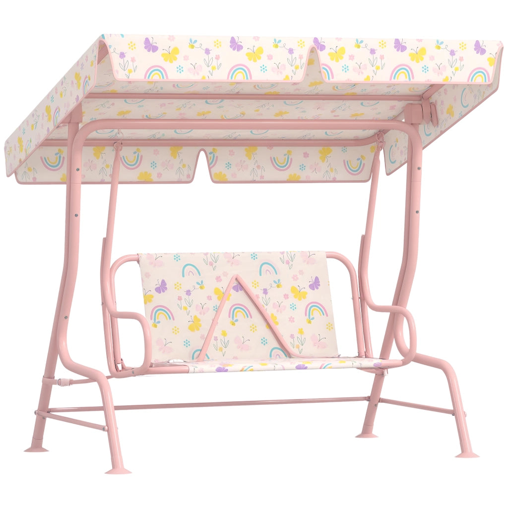 Altalena da interno per bambini ¨C zephmum ¨C Rosa, struttura in metallo, 60 kg