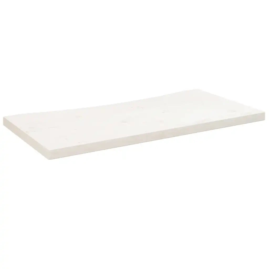 Piano Scrivania Bianco 80x40x2,5 cm in Legno Massello di Pino 824426