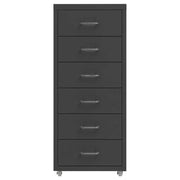 Schedario Mobile Antracite 28x41x69 cm in Metallo 335919