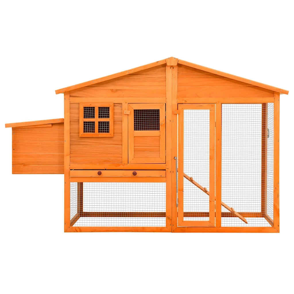 Pollaio con Casetta di Nidificazione in Legno Massello di Abete cod mxl 53233