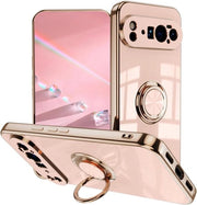 Casella protettiva per smartphone shockresistente, design ultradotato con supporto a 360° - rosa chiaro