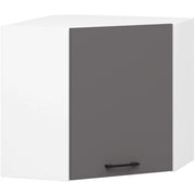 Mobile da cucina pensile ad angolo sistema AKORD OLIWIA Bianco 60 cm 1 anta inserto frontale Grigio Grafite 60x30x58 cm