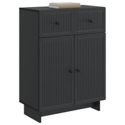 Credenza | Madia | Buffet da pranzo | Armadio da pranzo Nero 66 x 34,5 x 90 cm Legno ingegnerizzato