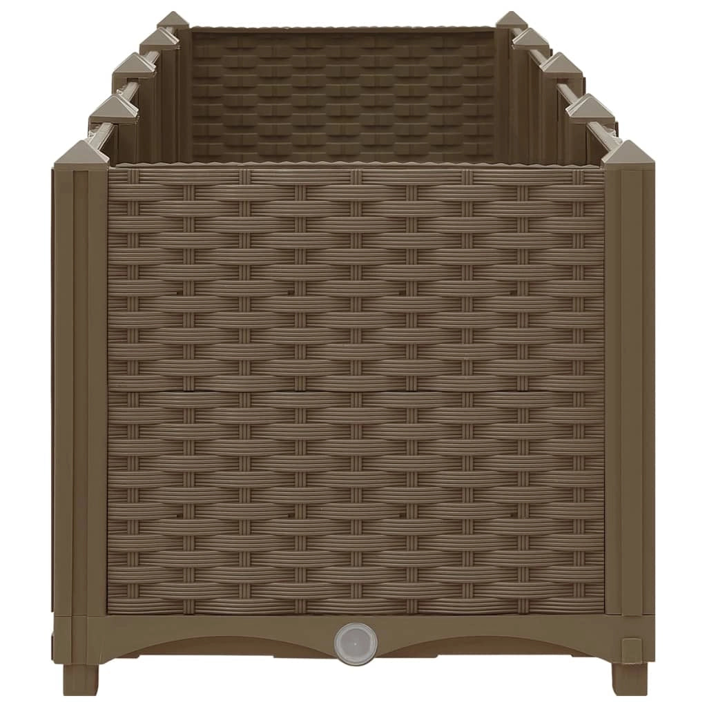 Fioriera rialzata per piante e fiori giardino 160 x 40 x 38 cm polipropilene 02_0000919