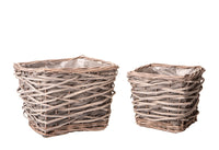 Set 4 Cesti 24 H 18 cm Rettangolare