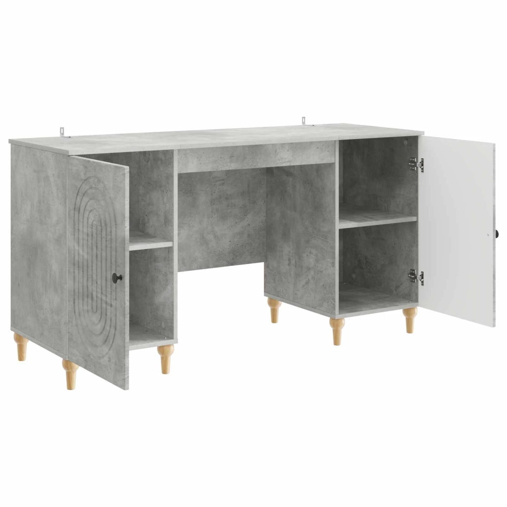 Scrivania con lo scaffale Grigio Cemento 142,5 x 50 x 75 cm 3414579