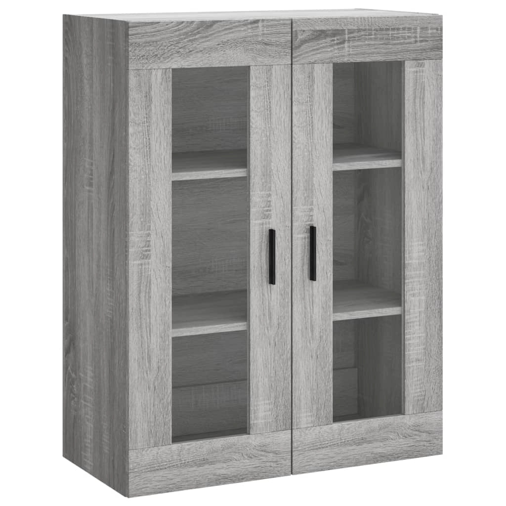Buffet credenza cassettiera armadio mobile contenitore organizer cucina soggiorno salotto rovere Sonoma alto 69,5 x 34 x 180 cm legno ingegnerizzato grigio 02_0035569