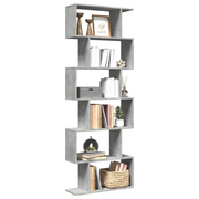 Libreria Divisorio 6Piani Grigio Cemento 70x24x193cm Truciolato 858087
