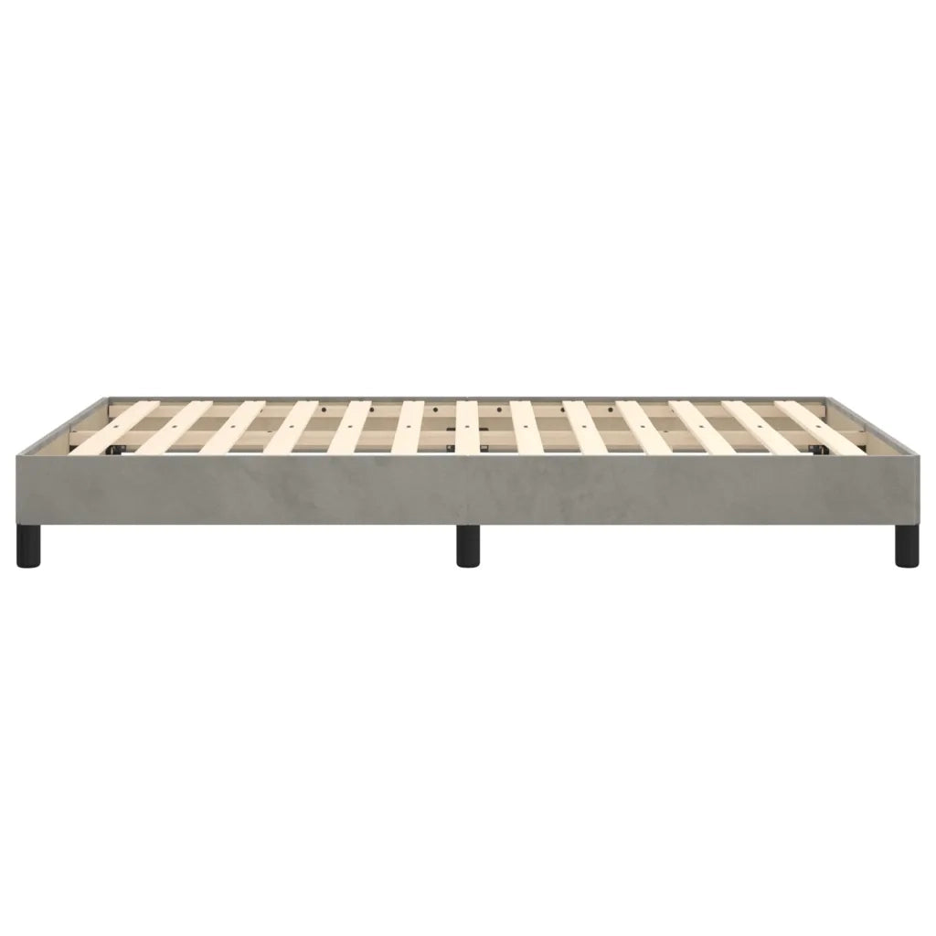 Giroletto senza Materasso Grigio Chiaro 120x190 cm Velluto