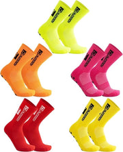 Calze da calcio con presa antislip con punte in silicone respiranti, taglia EU 39-46 - 5 pezzi
