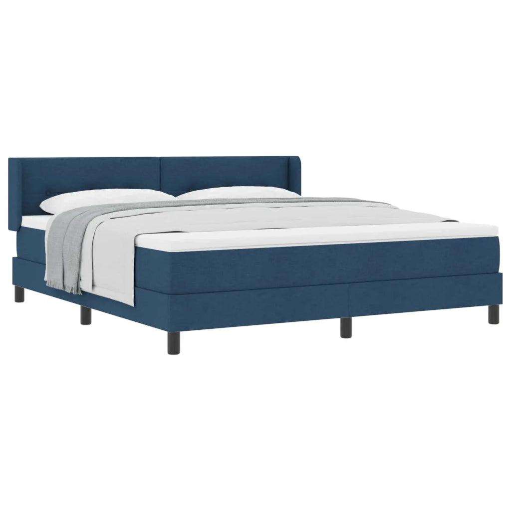 Letto a molle con testiera Blu 200 x 180 cm Tessuto 3341124