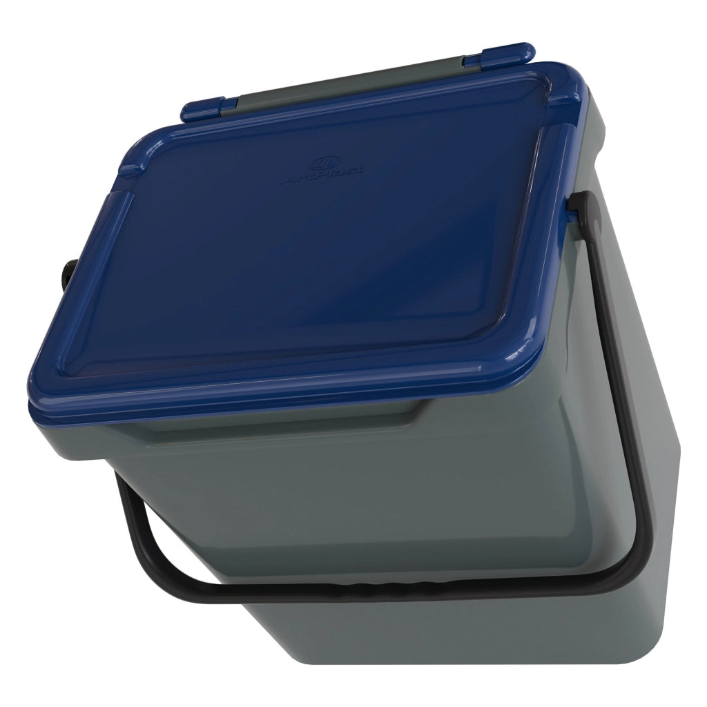 Contenitore per Rifiuti Foscas, Pattumiera Capacità 34 lt Made in Italy, 40x31x39h cm blu
