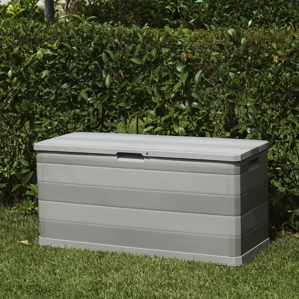 Baule da Giardino Grigio 117x45x56 cm CFW4788218