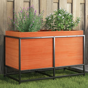 Fioriera Giardino Marrone Cera 80x40x50 cm Legno Massello Pino 847030