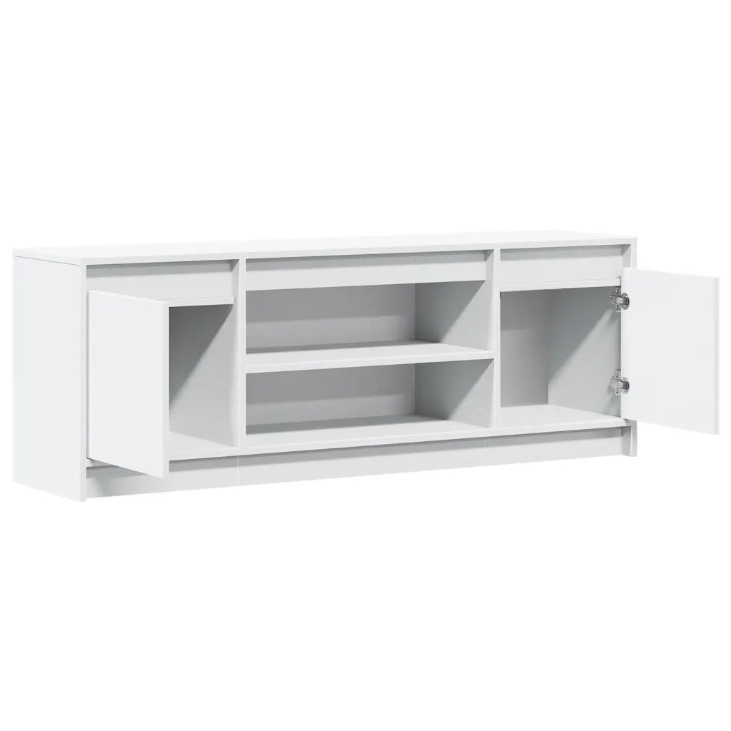 Mobile TV | Armadietto TV | Mobile Porta TV con LED Bianco 139,5x34x50 cm in Truciolato