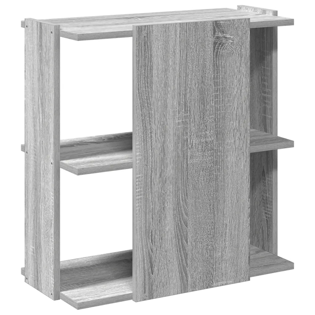 Libreria a 3 Ripiani-Scaffale per Libri-Mobile di Stoccaggio Grigio Sonoma 60x30x60cm Legno Multistrato