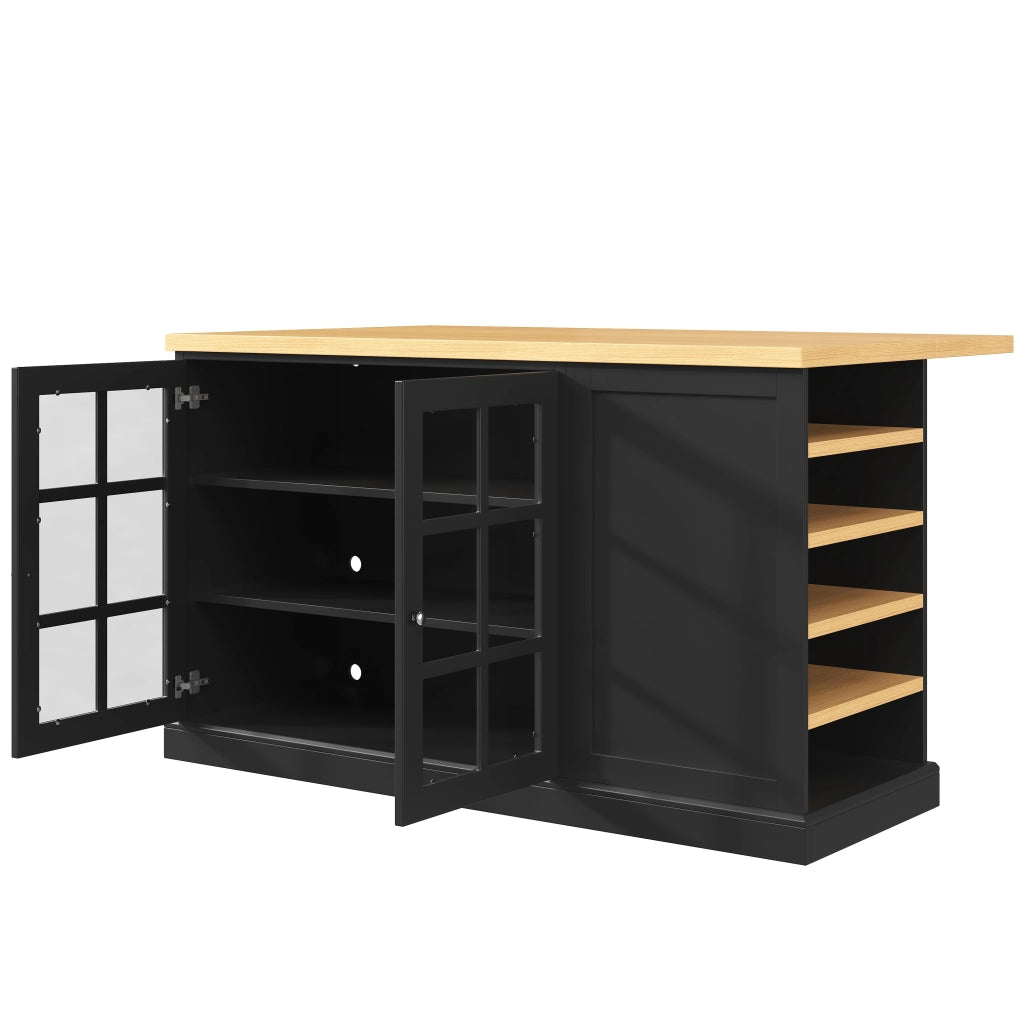 Tavolo Bar Pieghevole con LED e Cassetto ¨C MINIMAL ¨C Nero