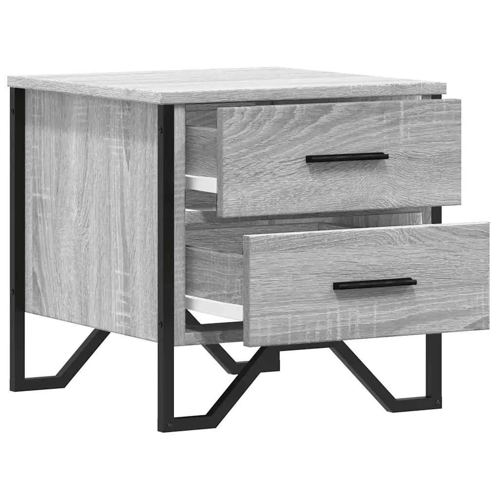Comodino | Armadio da Notte | Mobiletto da notte Grigio Sonoma 40x41x40 cm in Truciolato