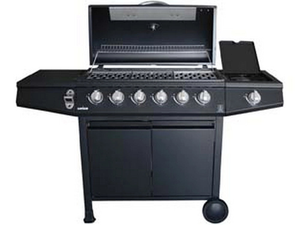 1pz barbecue a gas gpl 6 bruciatori + 1 fornello - cm.137,5x55,5x110h. cod:ferx.fer447973