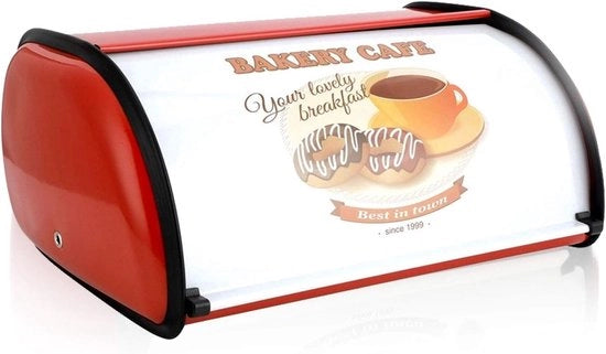 Brood Bin con Coperchio a Rotolo - Grande Cassetta per Pane in Acciaio Inossidabile - Scatola di Riciclo per la Cucina - 36 x 24,5 x 16 cm - 35 l