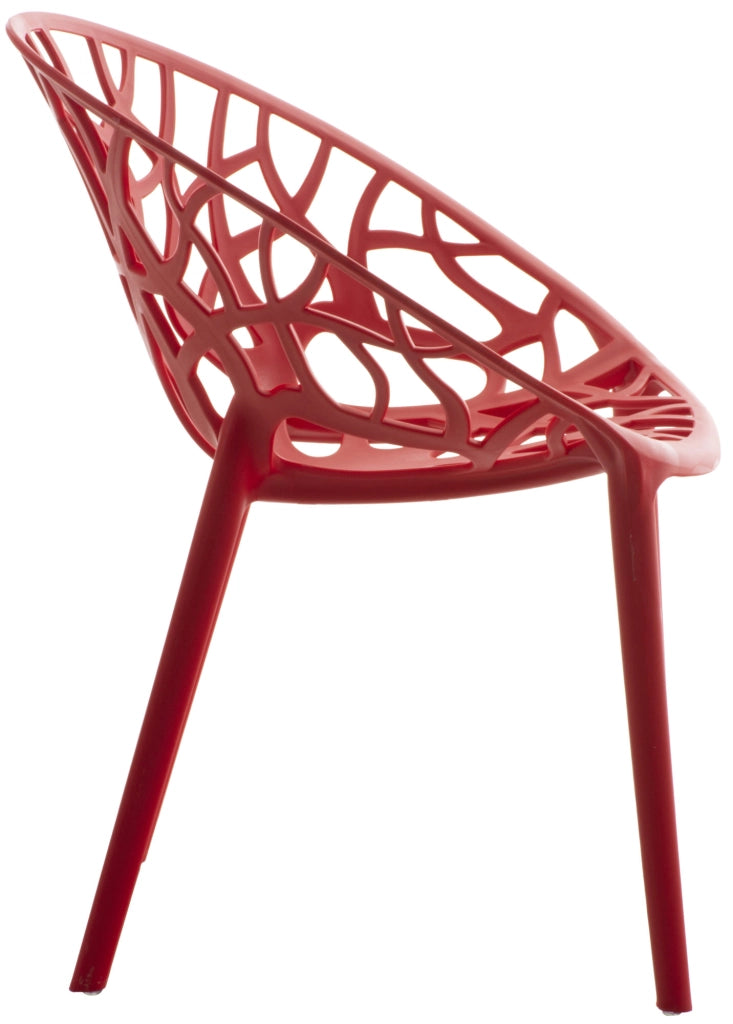 Set 4 sedie da giardino HOPE rosso