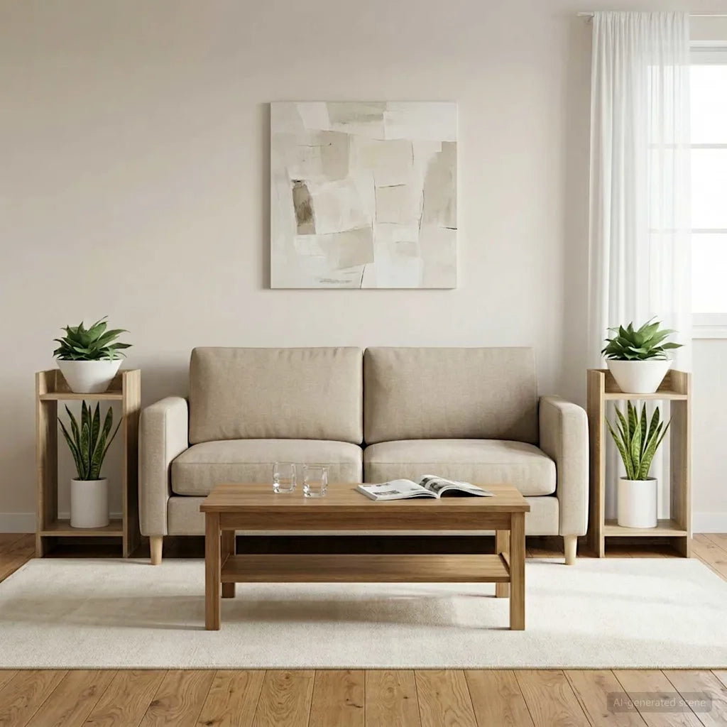Supporto per piante 2 pcs Rovere Sonoma 30 x 30 x 60 cm