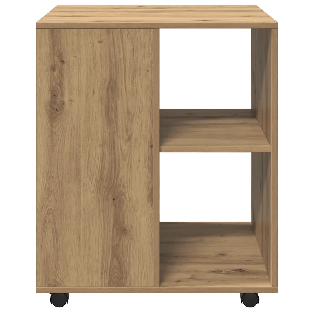 Armadietto con Ruote Rovere Artigianale 60x53x72 cm Truciolato