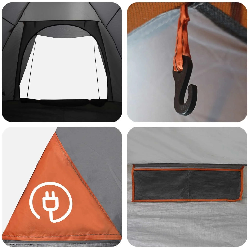 Tenda da campeggio con tetto Grigio e arancione 2 persone 42028644