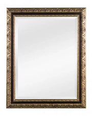 Specchiera in foglia oro con particolari noce rettangolare 66 x 86 x 3,5