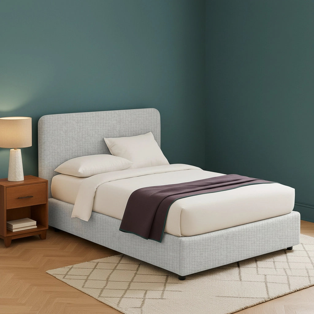 Telford, Letto Piazza e Mezza Sfoderabile Made in Italy, Grigio Chiaro
