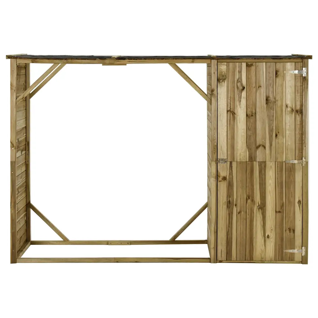 Capanno per Attrezzi e Legna Giardino in Pino 253x80x170cm 45137