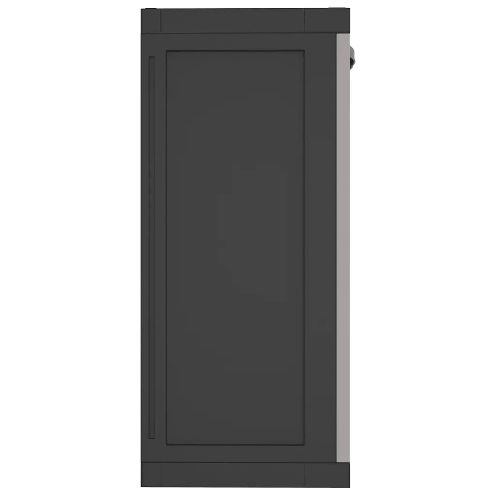 Mobile contenitore da esterno compatto di design per giardino 65 x 37 x 85 cm con ripiano regolabile in PP grigio 02_0047409