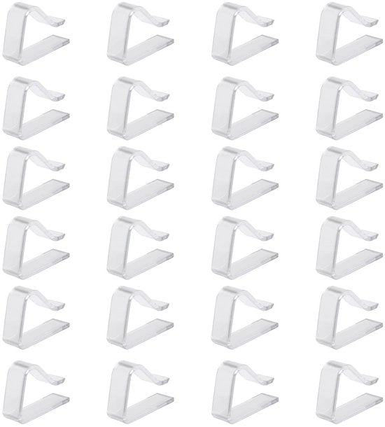 Chiusure per tavolo in plastica - 24 pezzi - per tavoli spessi 3,5-5 cm - durature - leggere - adatte per uso indoor e outdoor - viti per tavolo
