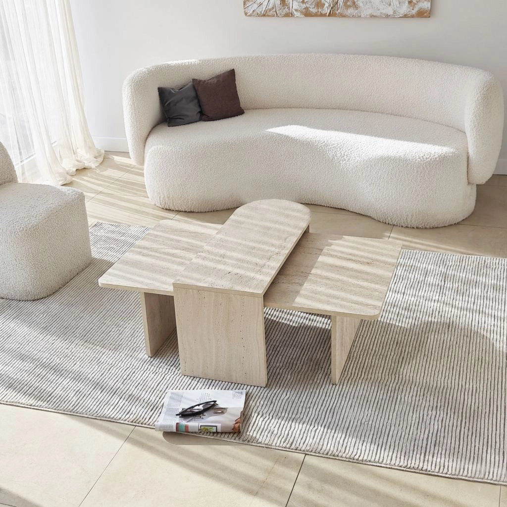 Set di tavolini in legno "Paris" 105 x 60 x 35 cm - Bronzo