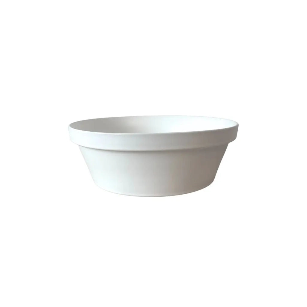 Lavabo da appoggio rotondo 40 cm bianco opaco con piletta clic clac