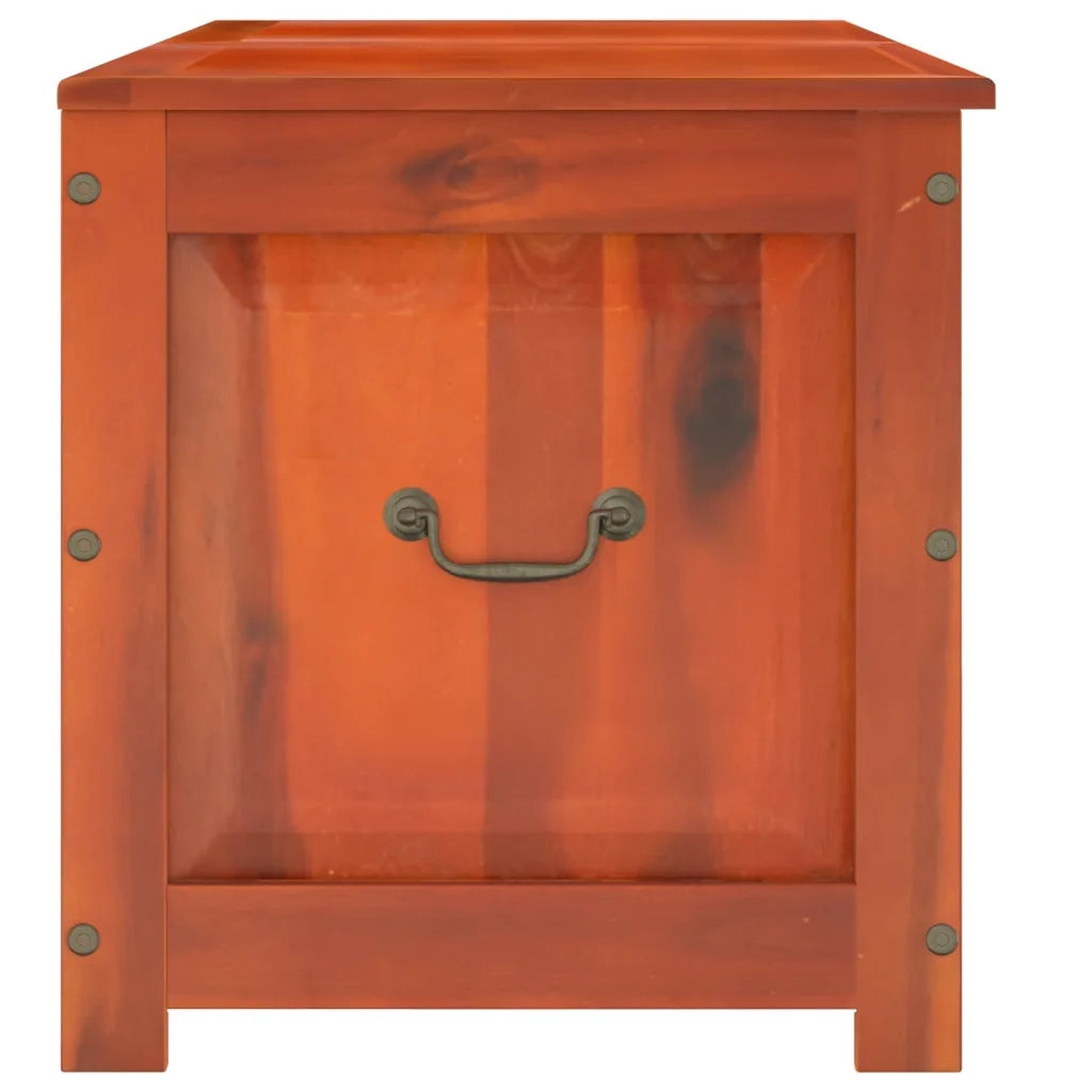 Cassapanca con Coperchio Marrone in Legno Massello di Acacia 364917