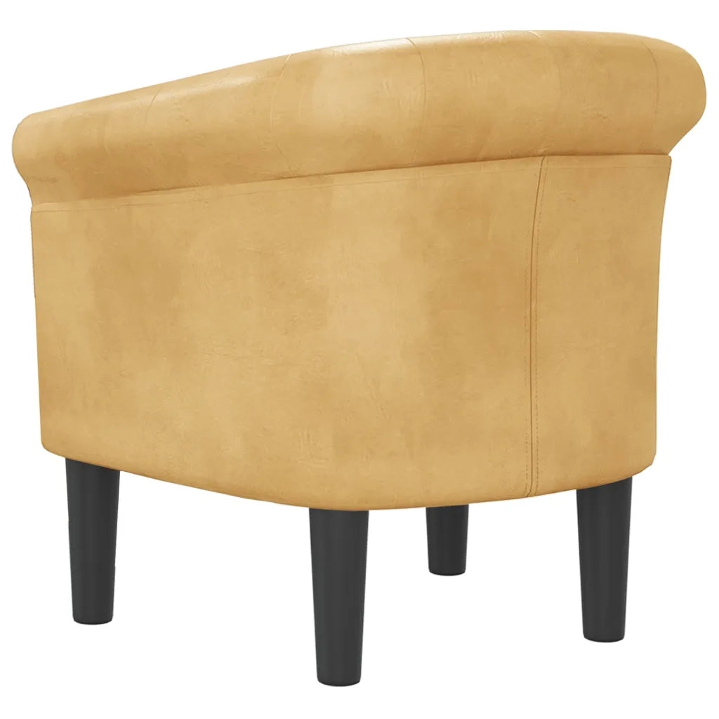 vidaXL Poltrona Cabriolet Dorata in Similpelle