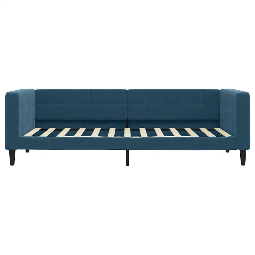 Divano Letto Estraibile con Cassetti-Sofa Letto-Daybed Blu 90x200 cm in Velluto 575610