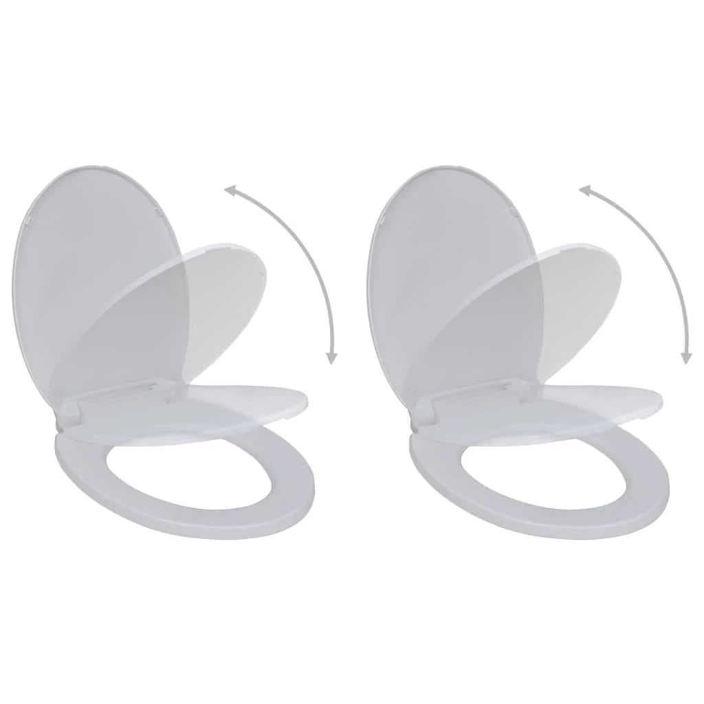 Set di due sedili per WC con meccanismo di chiusura ammortizzata plastica bianca 02_0002955