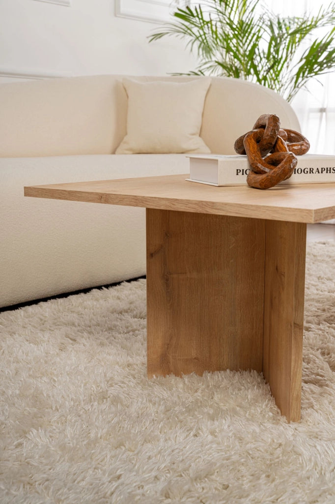 Tavolino da caffè in legno "Sabin" - 60 x 119 x 40 cm - Rovere Zaffiro