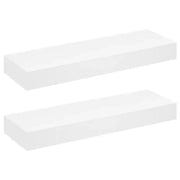 2 pz Mensole | Ripiano | Scaffale con Cassetti Bianco 80 cm
