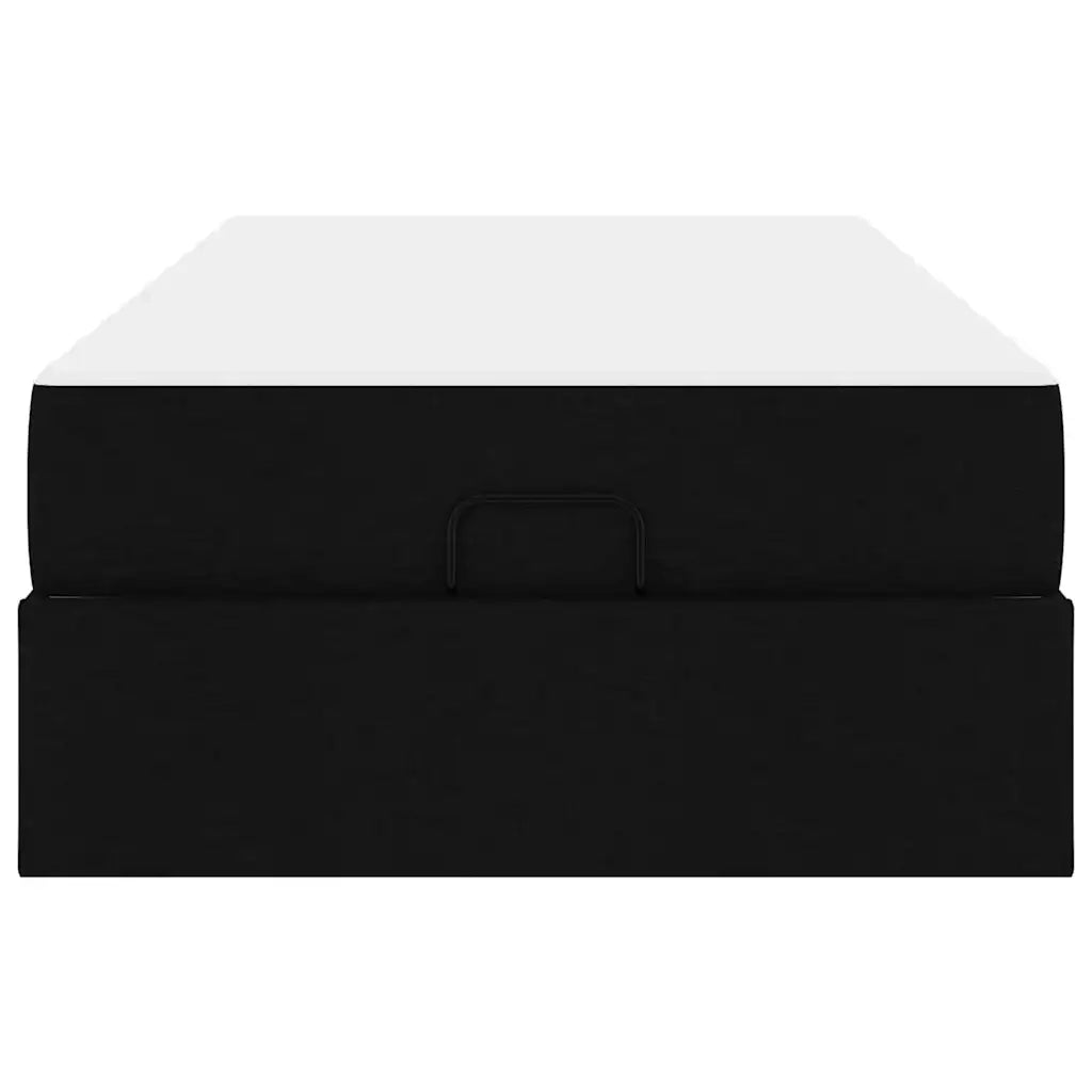 vidaXL Struttura del letto con materasso Nero 80 x 200 cm Tessuto