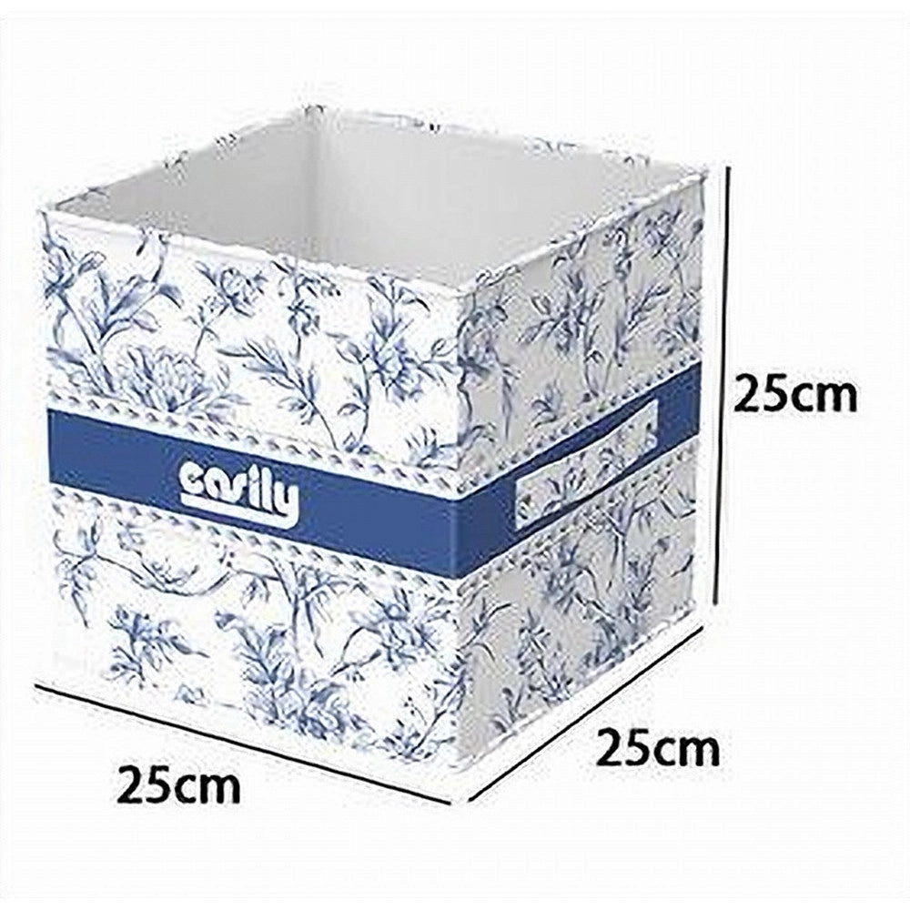 Trade Shop - Box Portatutto Scatola Salvaspazio Contenitore Organizer 25x25x25cm Fantasia 87311 -