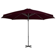 Ombrellone a Sbalzo con Palo in Alluminio 300 cm Rosso 312306
