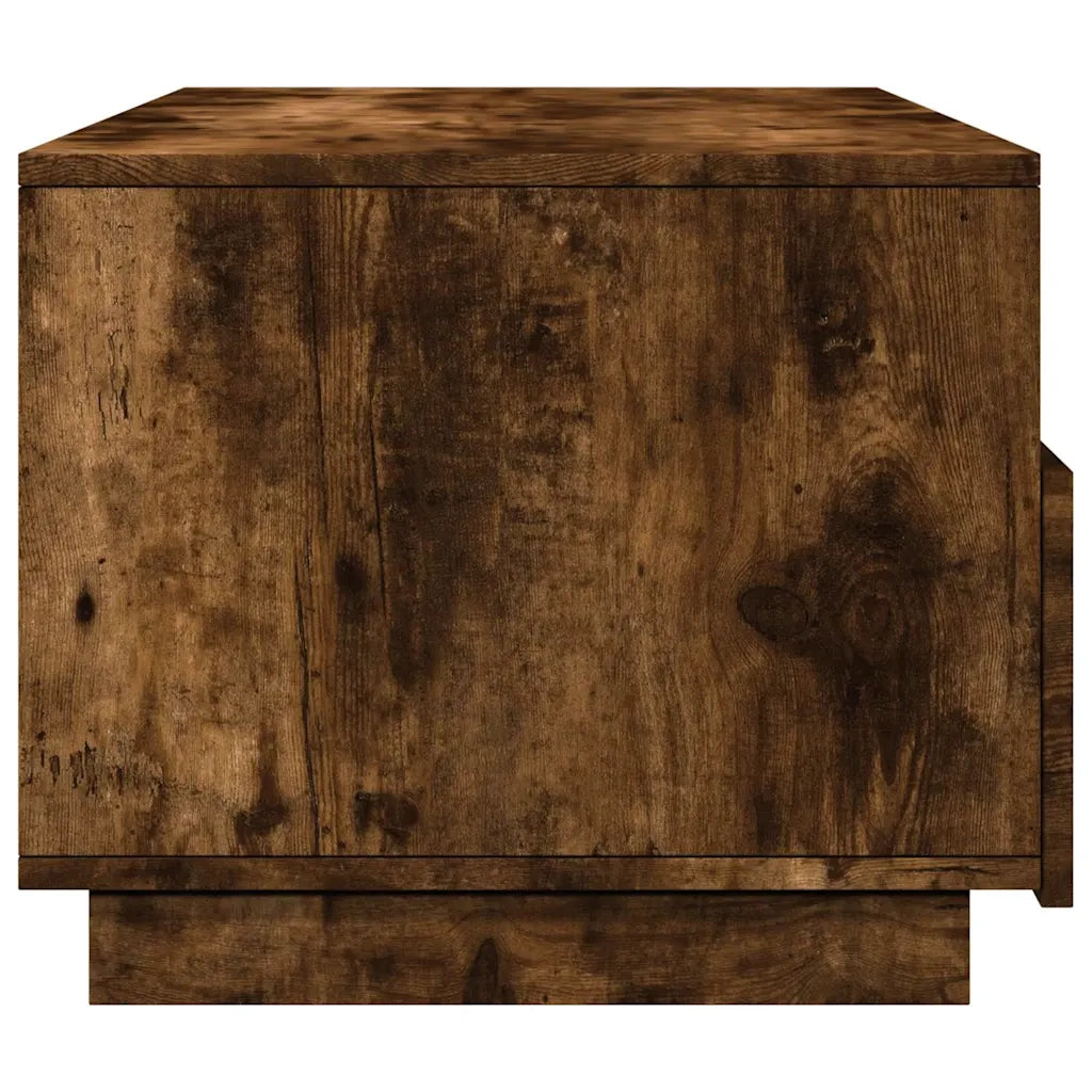 Tavolino da salotto | Tavolino da caff¨¨ | Tavolino da Soggiorno con Luci LED Rovere Fumo 90x49x40 cm