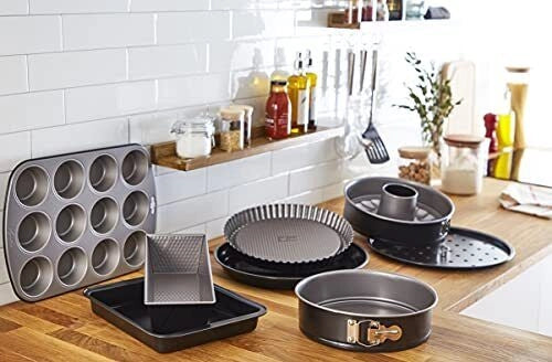 Lagostina 010151000009 Gustosa Teglia Pizza Rotonda Acciaio Antiaderente 32 cm senza PFOA colore Nero